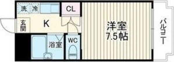 崇禅寺駅 徒歩7分 5階の物件間取画像